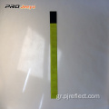 Αντανακλαστικό κρύσταλλο πλέγμα κίτρινο PVC Velcro περιβραχιόνιο